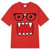 Streetwear Domo Kun Glasses Print Cotton TShirt 2026 Summer Sport Casual Breathable Unisex Plus Size Loose Hip Hop Tops Y2k