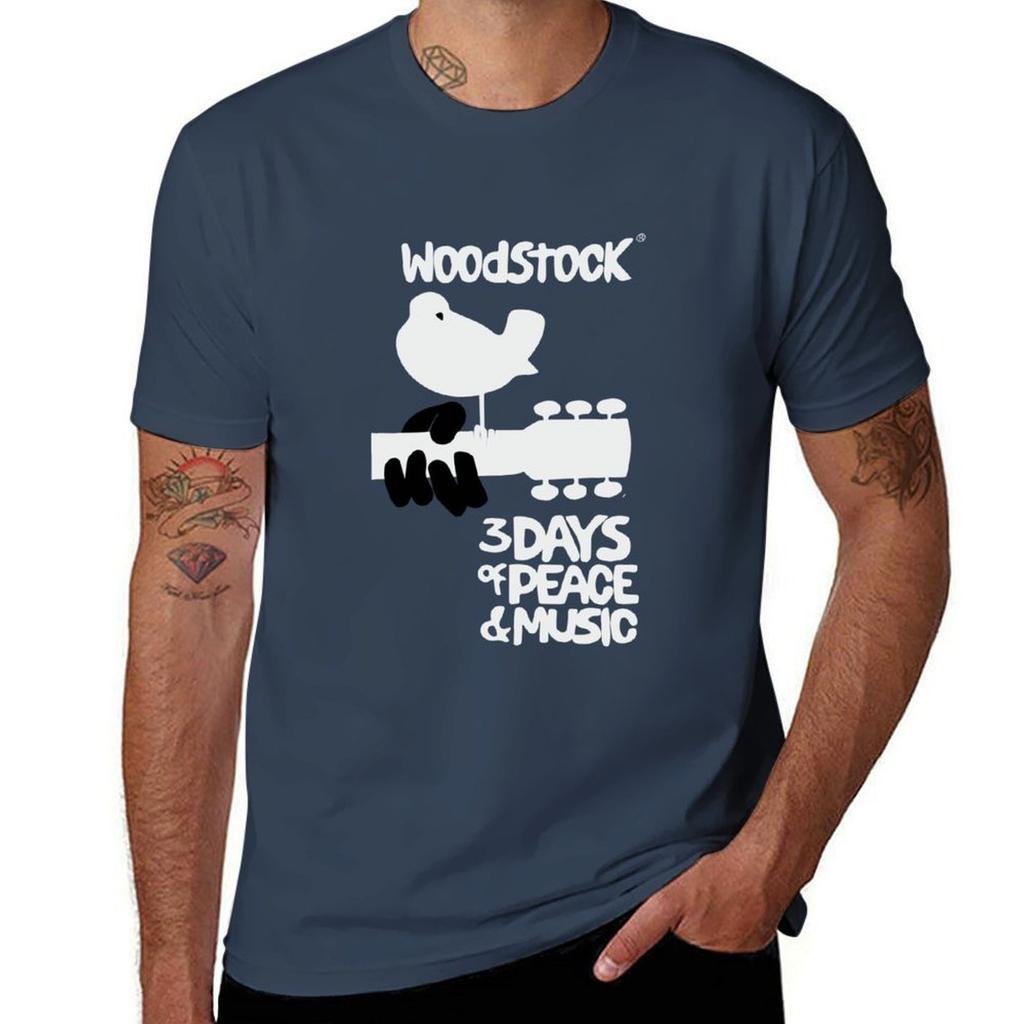 Woodstock 1969 Tshirt Basic Casual Short Sleeve Cotton Shirt Tshirt