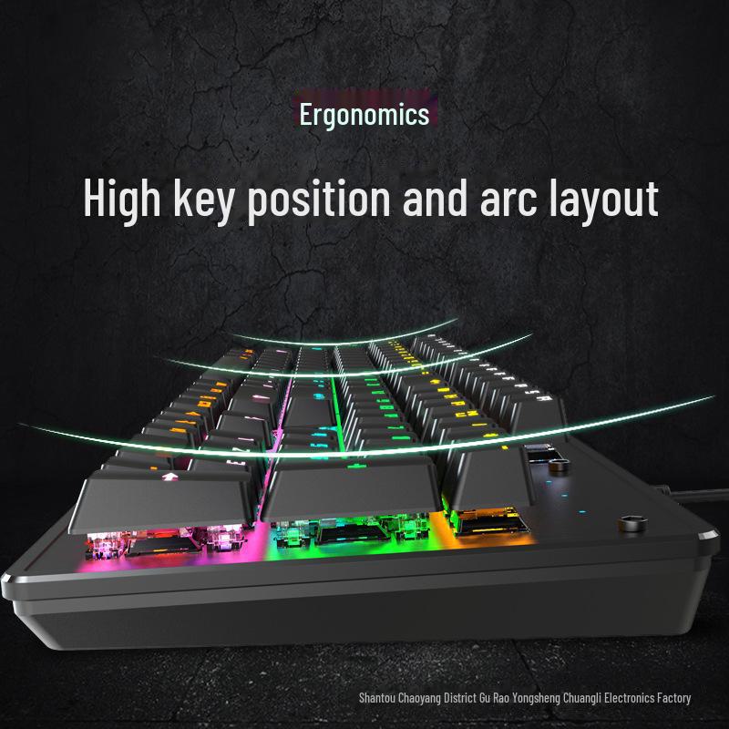 "Value E-sports K104 Mechanical Gaming Keyboard, Wired USB, Blue/Red Switches, Backlit for Office and Gaming Use"