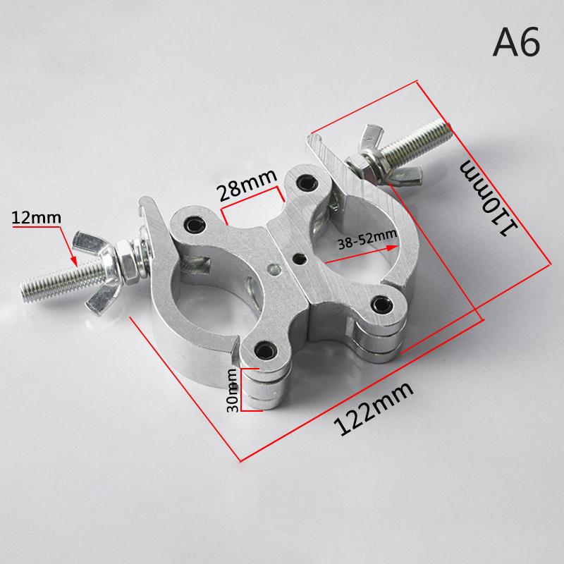 Aluminum Alloy Double Ring Buckle Stage Lights Clamp Clip Bracket 18-21Mm 38-52Mm Light Clamps Quick Release Lamp Hanger Hooks