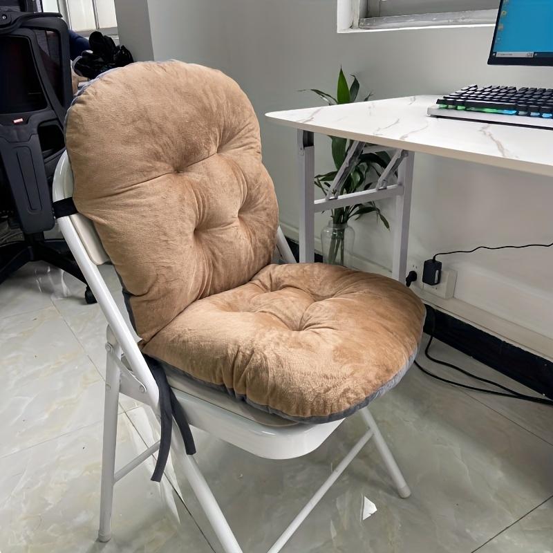 

Plush Seat Cushion with Built-in Backrest, Ultra-Thick Comfort for Office Chair & Car Seat, Machine Washable White Polyester оранжевый
