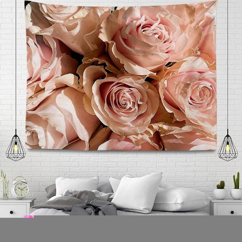 

Гобелен с цветами и суккулентами. Украшение стен дома. Гобелен для офиса и гостиной. Гобелен 150x100cm