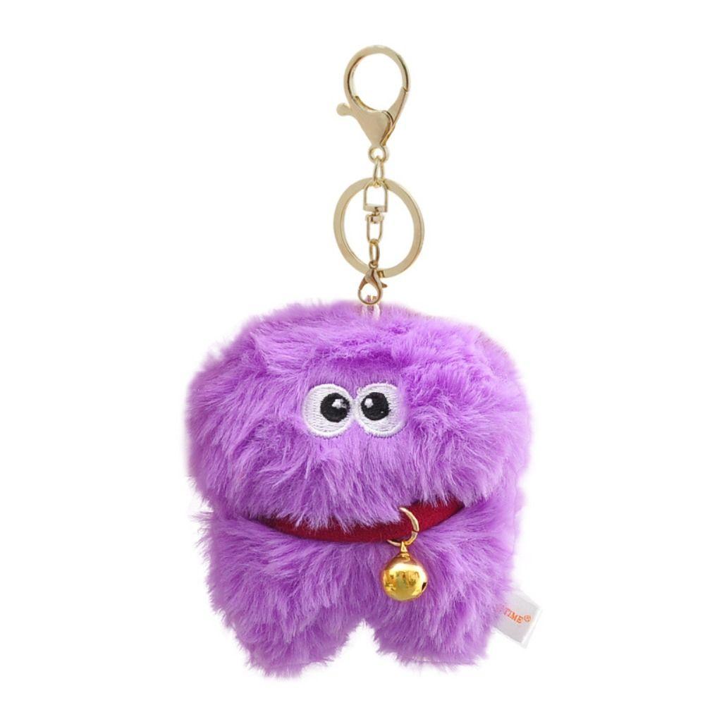 Fluffy Big Eye Doll Pendant Soft Bell Hair Ball Key Chain  Hanging Ornaments
