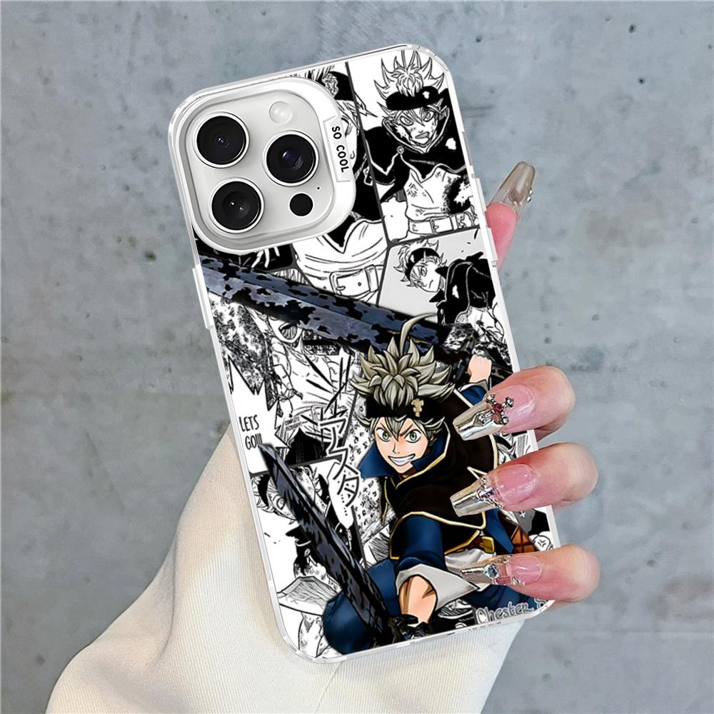 Black Clover Phone Case For IPhone 16 15 14 13 12 11 Pro Max X XR XSMAX 8 7 Plus Matte Shockproof Back Cover