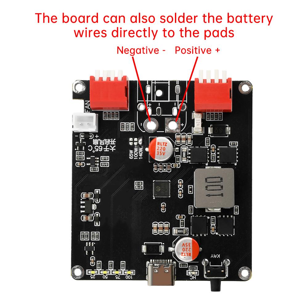 2S 3S 4S 5S 6S Lithium Ion Battery Charging Board Bidirectional Fast Charger Module IP2366 with Auto Temperature Control 140W