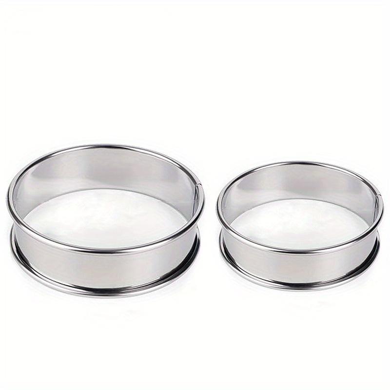 2 stk/sett rustfritt stål dobbeltvalset bakesirkel tertering fruktpai kake kakeformer for kjøkkenkjeks