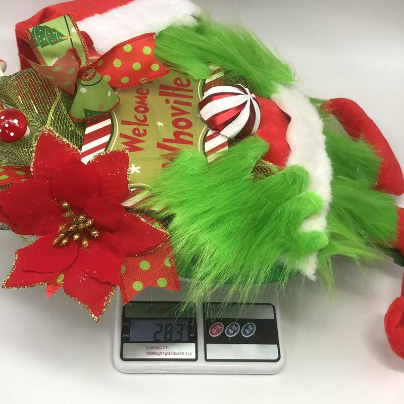 Grinch Christmas Wreath Pendant: Hot-Selling Holiday Decoration