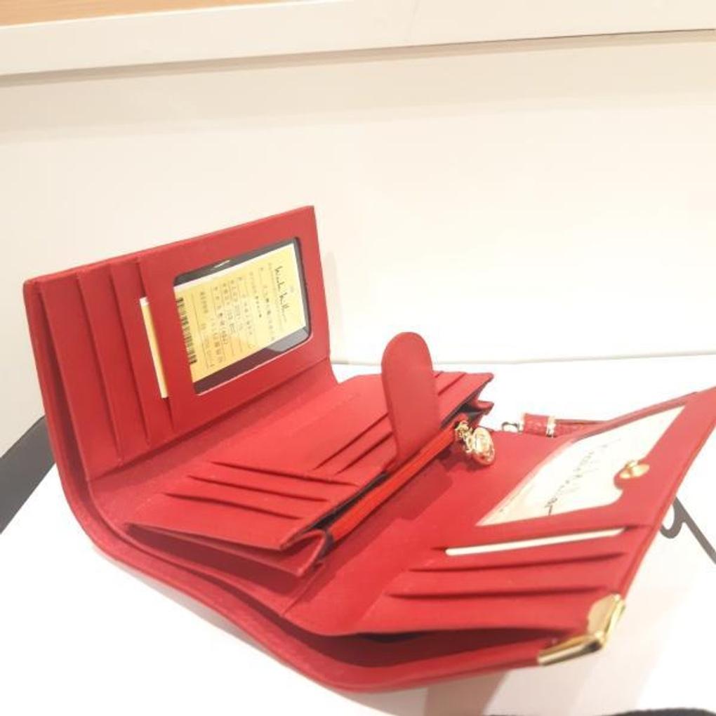 NICOLE MILLER Damen Bifold Geldbörse Mittlere Geldbörse Natürliches Rindsleder Signature Geldbörse WW914BK