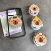 Ins Latest 3D Animation Capybara Magnetic Phone Holder For Ring Finger Expanding Stand Mobile Phone Accessories