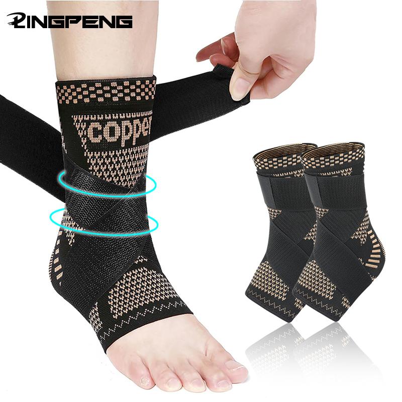 1Pc Copper Infused Ankle Support Compression Socks For Men Women Ankle Braces Foot Support Wraps