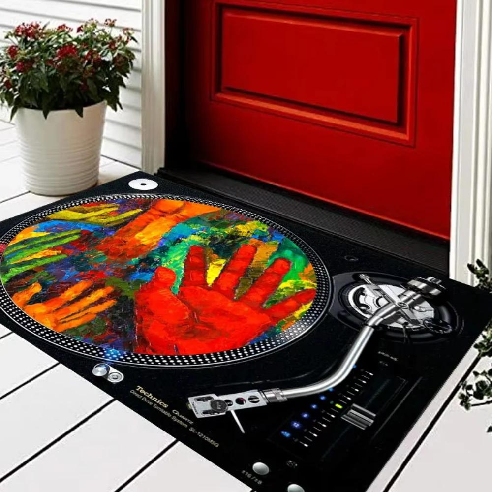 Classic and Retro Technics Design Floor Mat Carpet for Living Room Bedroom Non-Slip Soft Rug Playroom Outdoor Entry Doormat