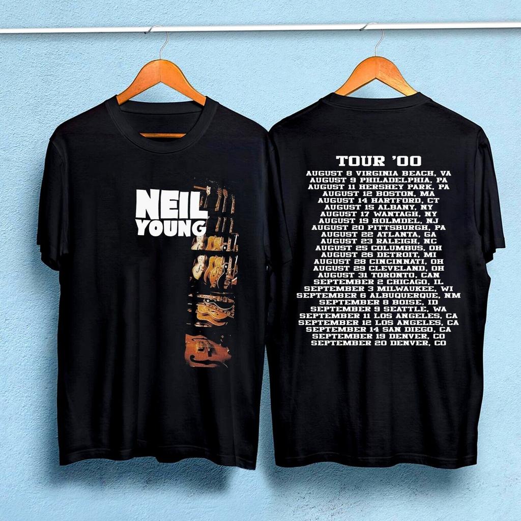 Neil Young Tshirt Neil Young Tour 00 Tshirt Music Tour Concert Tee