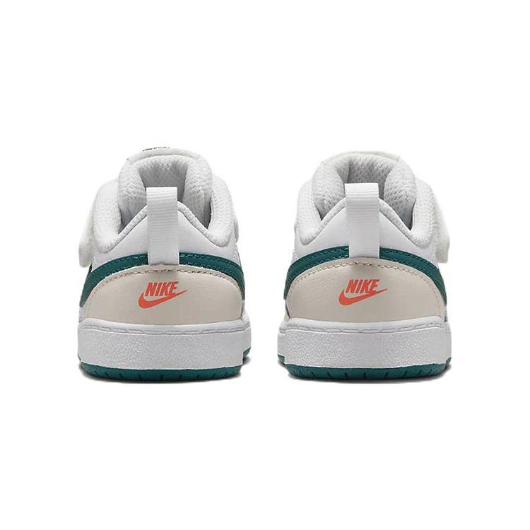Nike Court Borough Comfortable Daily Wear Durable Low-Top Sneakers Baby Sneakers Gray White Green BQ5453-017