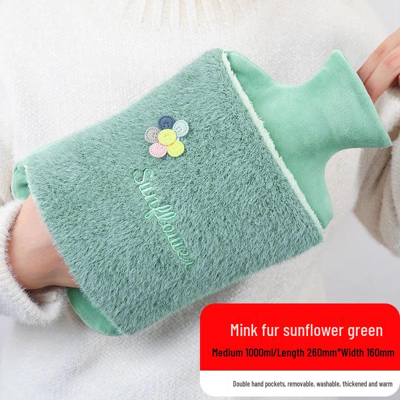 Large Hot Water Bottle: Warm Water Bag for Belly, Hand, and Bed