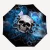 1pc Skull and Flowers Artwork Umbrella with Plastic Handle,Suitable for All Seasons UmbrellaPT494