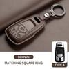 Auto Key Shell Fob for A4 A4L A5 Q5 Q7 TT TTS 8S B9 2016 2017 2018 Leather Car Remote Key Case Cover Keychain Accessories