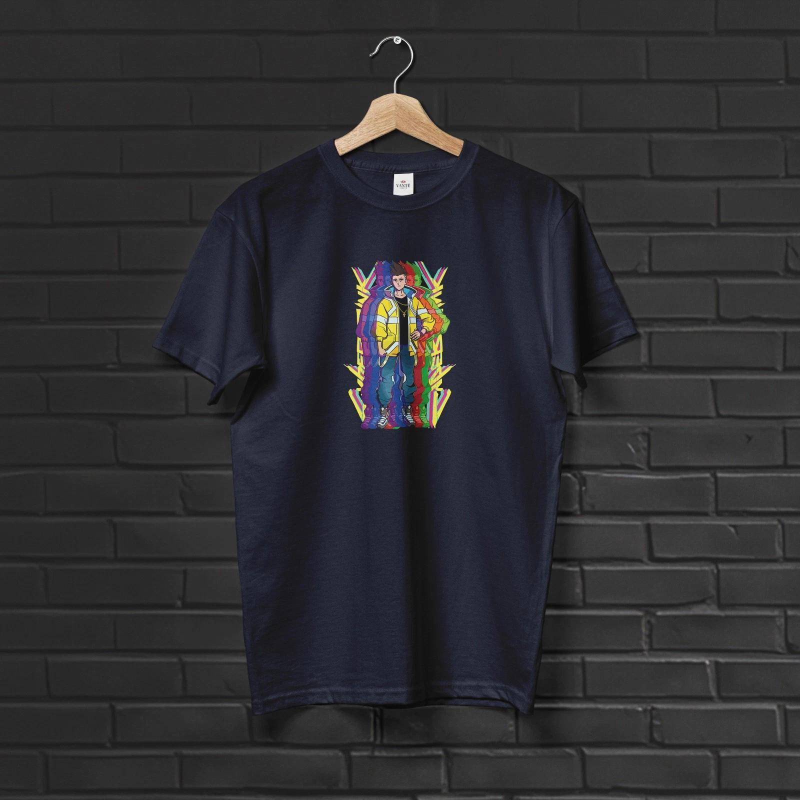 

Футболка с коллажем Годжо Сатору, Уличная футболка Jujutsu Kaisen с глазами Сатору M