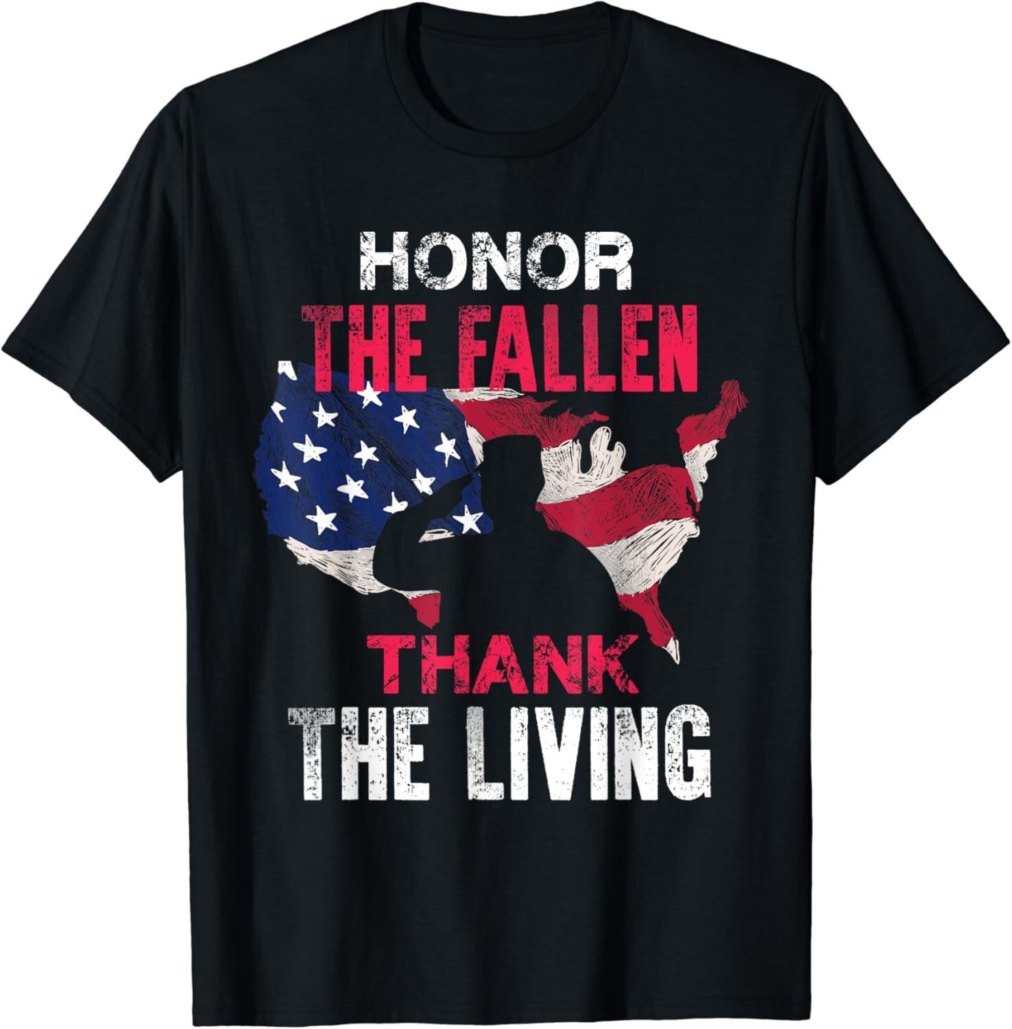 Honor the Fallen Veteran Themed Military Support Gift Unisex T-Shirt S