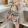 Retro Fun Pharaoh Woven Jacquard Canvas Bag used for Women In Summer Casual Tote Bag Big Capacity Single Shoulder Underarm Women's Bag