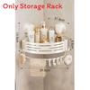 Abs Suction Cup Triangle Bathroom Shelf With Hooks For Home Organization And Storage