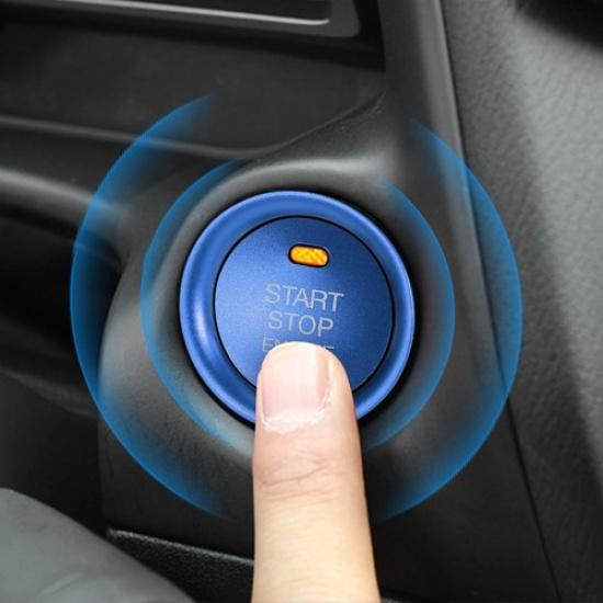 Aluminum Keyless Engine Push Start Button W/ Decoration Ring For Mazda3 6 2014UP