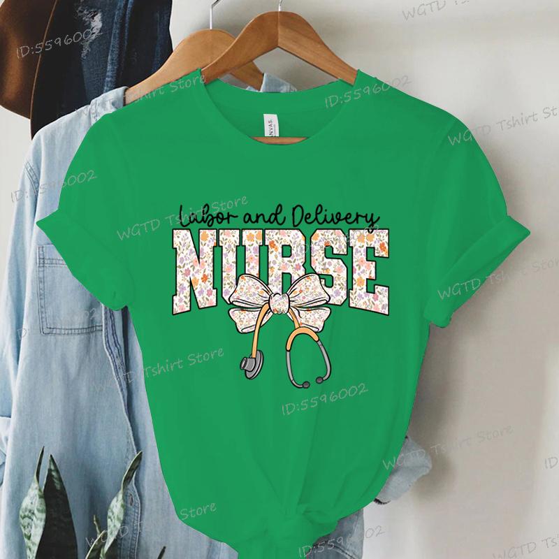Nurse Labor and Delivery Coquette Shirts Nurse Appreciation Gift Short Sleeve Tee Nursing Life T-shirt Gift for Nurse Tee Shirt