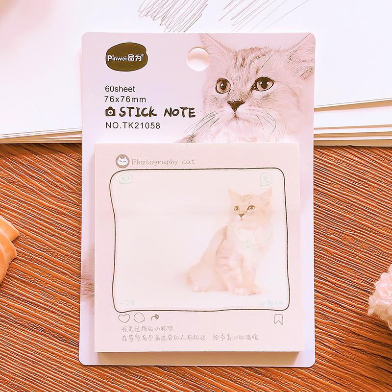 Kawaii Büroartikel Schreibtischzubehör Schulbedarf Katze Notizblock Notizbücher Kinder Schreibwaren Geschenk Haftnotizen Tagebuch Dekoration