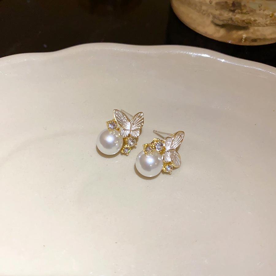 

Silver Needle Diamond Drip Oil Flower Branch Earrings Light Luxury Premium Gentle Earrings New Summer Earrings Women