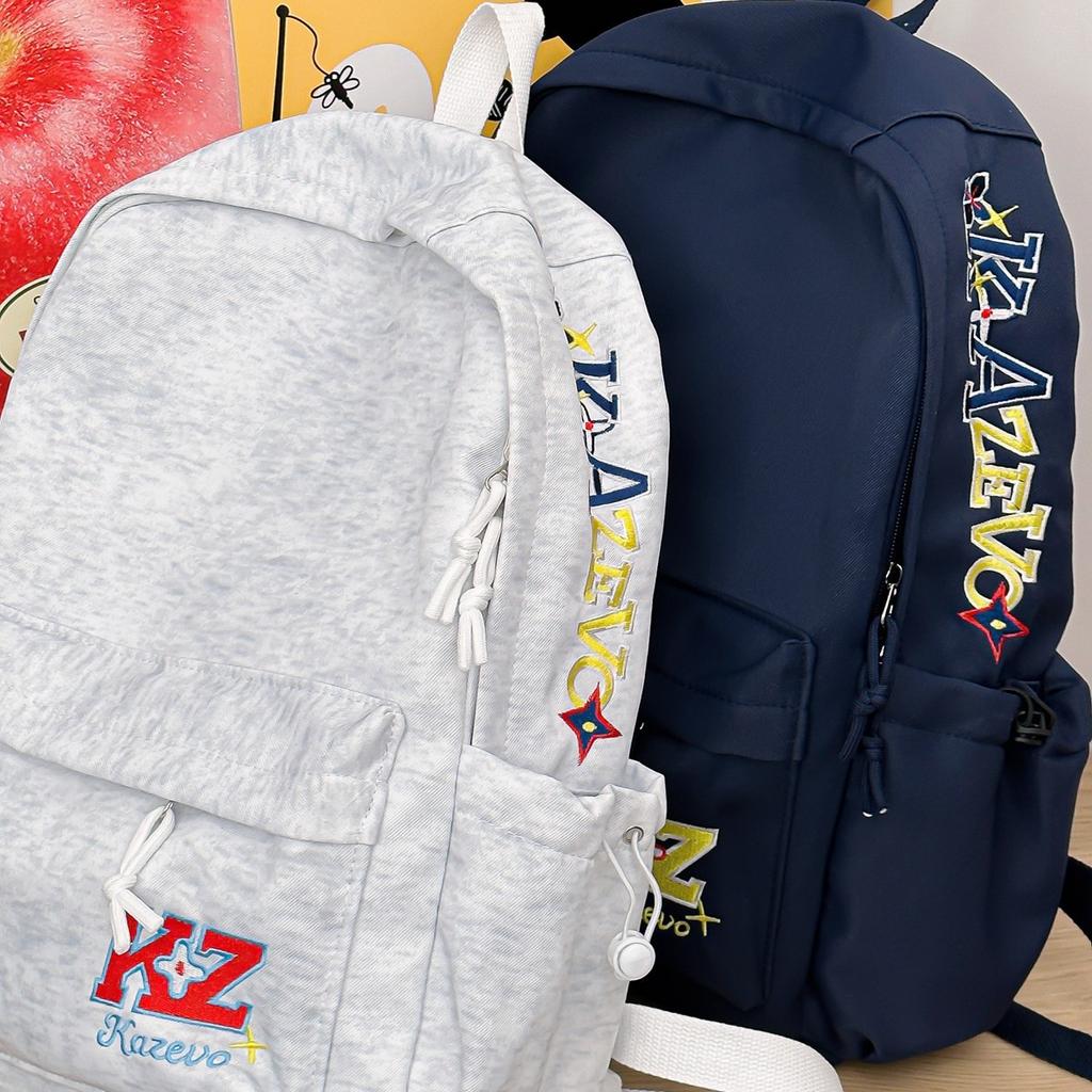Schoolbag1011 New American Vintage Letter Embroidered Backpack for Middle and High School Students Versatile Large Capacity Lightweight Travel