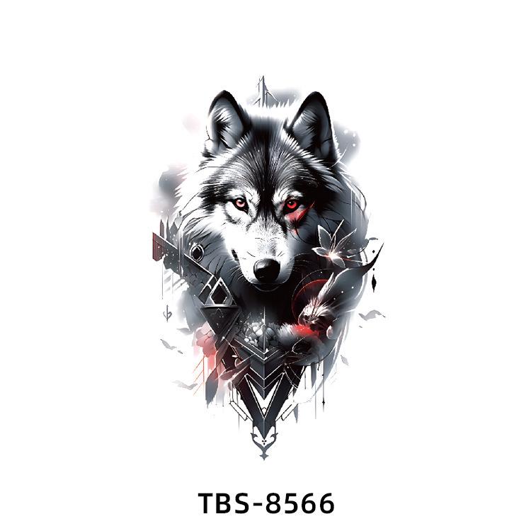 Realistiska Djurtotem Tatuering Klistermärken: Drake, Fenix, Tiger, Varg