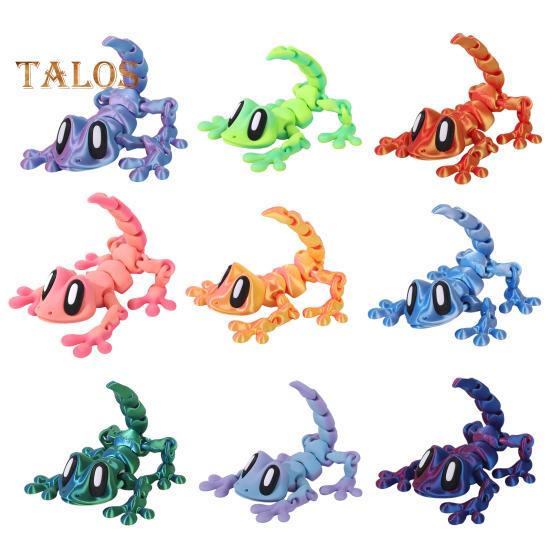 3D Printed Gecko Toy Magnetic Articulated House Lizard Figurine Animal Fidget Toy for Refrigerator Magnet Computer Monitor Decor
