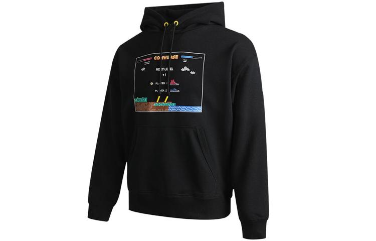 Converse Sweatshirts Men s Black Hooded Moderate Regular 10022413-A01 S