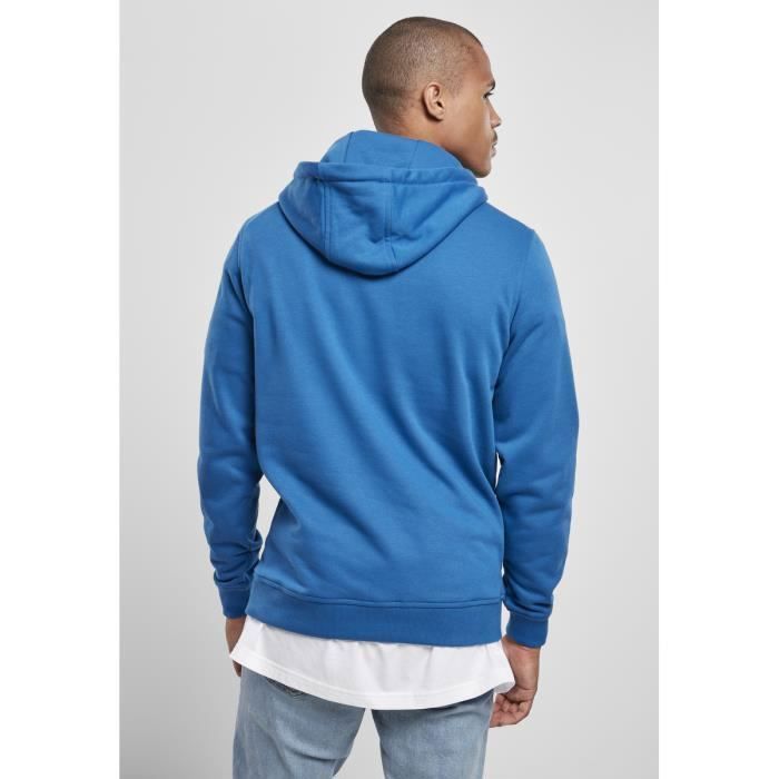 Sweatshirt - Urban Classics - Basic Terry - Bleu - XXL - Col capuche