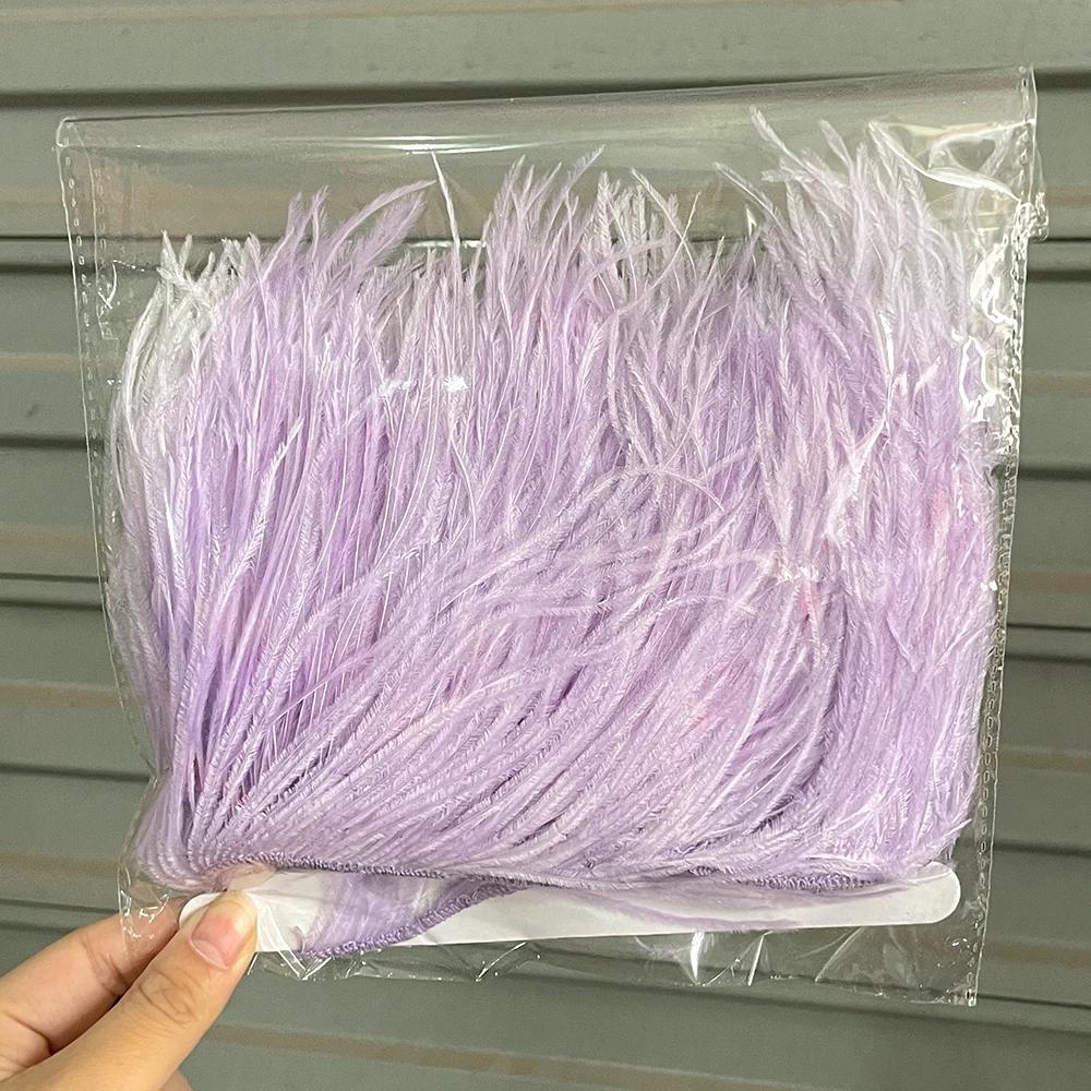 Feather White Ostrich Feather Trim for Wedding Party Dress Decorative Clothing Sewing Accessories 10-22cm Long Plume Fringe