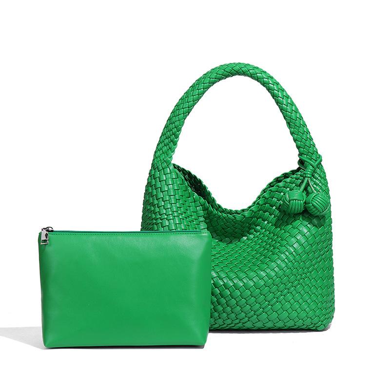 Hand-woven Bags, Personalized Hand-held Mother and Child Bags, Niche Single-shoulder Underarm Bags, and Casual Tote Bags