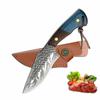 Forged Kitchen Cleaver Boning Knife Meat Cutting Butcher Knife Cutting Outdoor Barbecue Fishing Utility Knife with Sheath