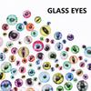 30/60Pcs 6-16mm Animal Glass Eyes Round Eyes Half Round Dragon Eyes 5 Sizes Mini Animal Eyes Cabochons for Art Doll Props Making