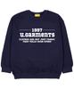 UNION GARMENTS One Line Garments French Terry Oversized Sweatshirt Navy