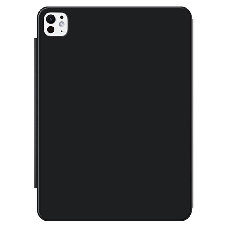 For iPad Pro 11 (2025)/11 (2024) Case Magnetic Attachment PU Leather Drop-Proof Tablet Cover with Tri-Fold Stand