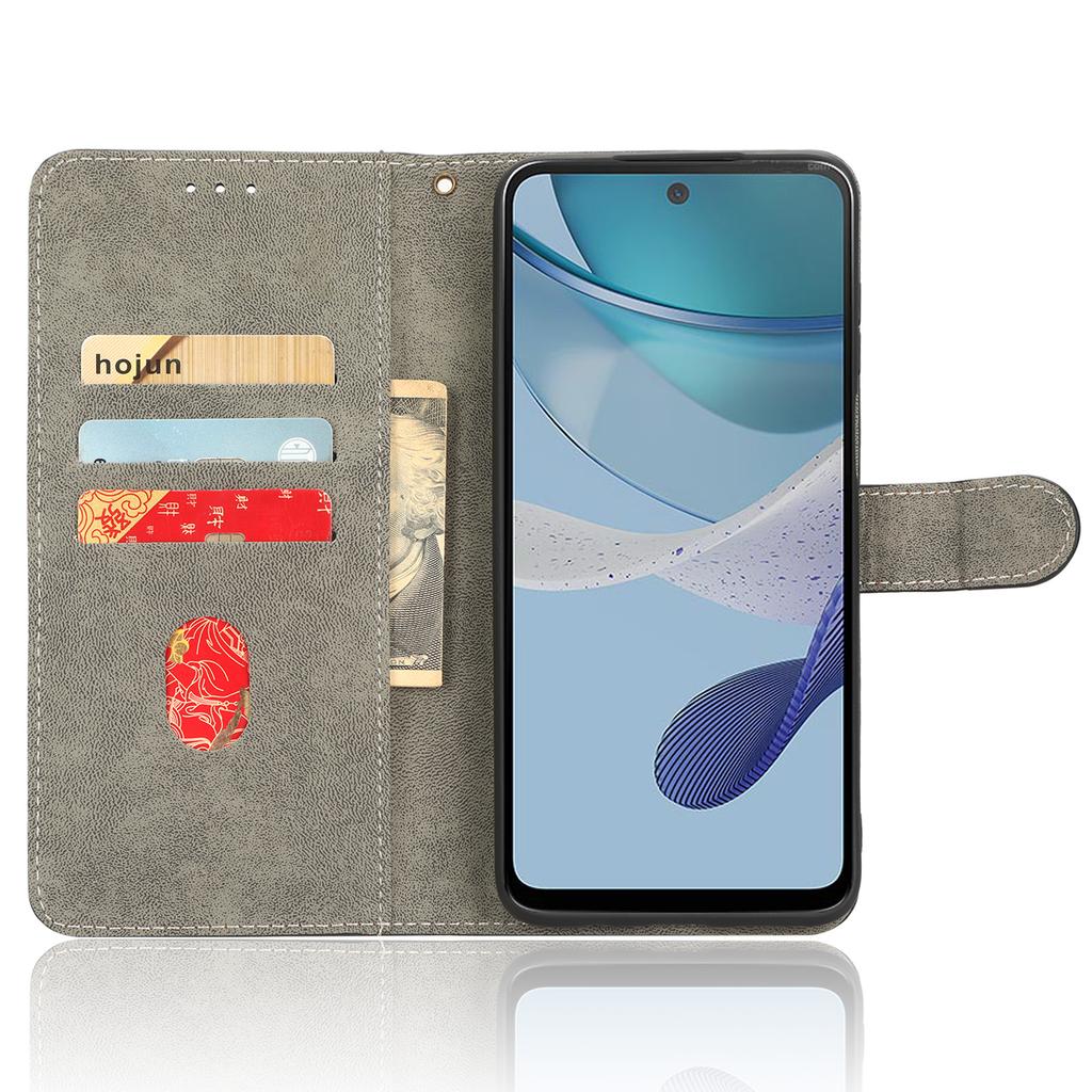 For Motorola Moto G53 5G Leather Phone Case Phone Stand RFID Blocking Wallet Cover