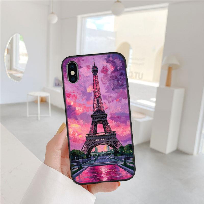 CJ57 France Paris Eiffel tower Phone Case for Samsung Galaxy S20 S21 S22 Ultra FE + Plus A21S A22 A24 A25 A26 A30 A30S A31