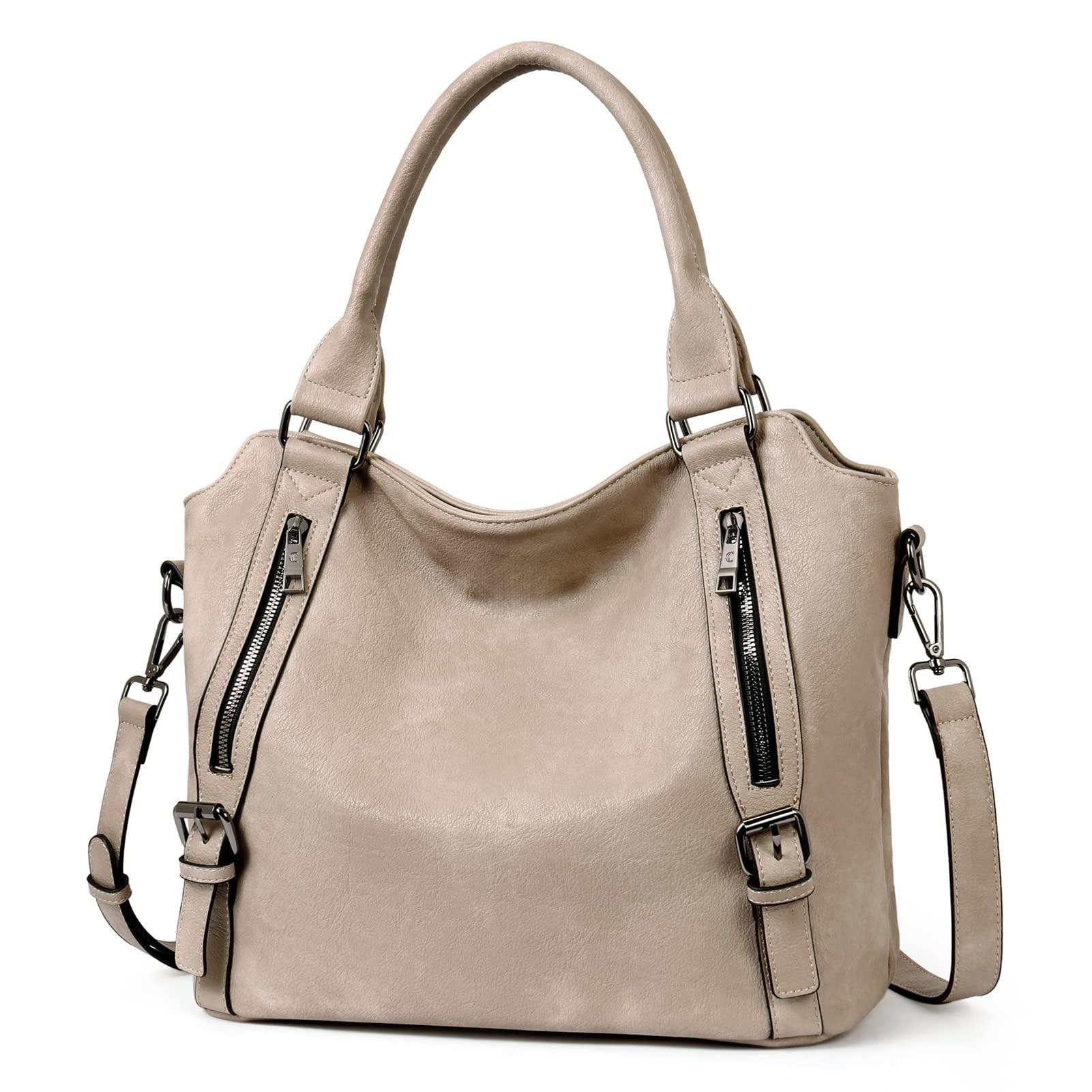 

European American Women s Shoulder Bags Zippered Large Tote Bag Stylish Simple Versatile Crossbody Bag High-quality Commuter Bag серый