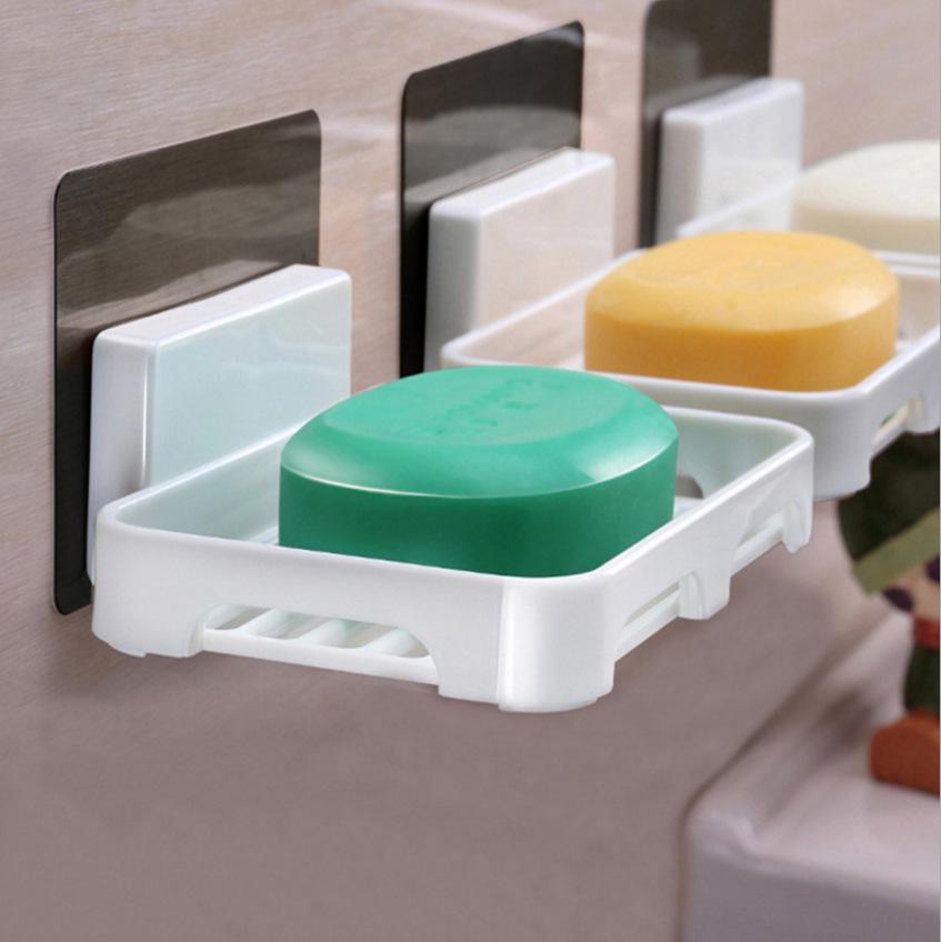 Nordic Style Punch-Free Bathroom Soap Rack - Strong Seamless Single-Layer Drain Soap Box