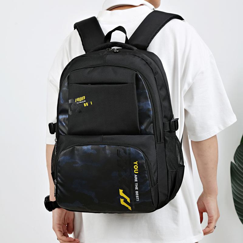 Backpack Casual Business Computer Backpack Male Travel Junior High School Student College Student School Bag Large Capacity Air Cushion Strap