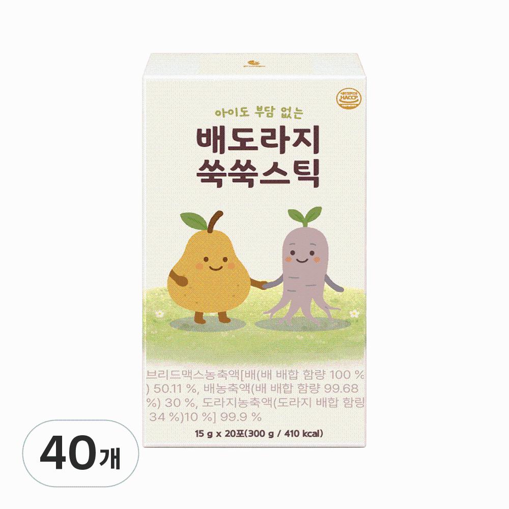 Greenic Pear & Balloon Flower Ssukssuk Stick Undiluted Extract Sticks 40 Pcs 15g