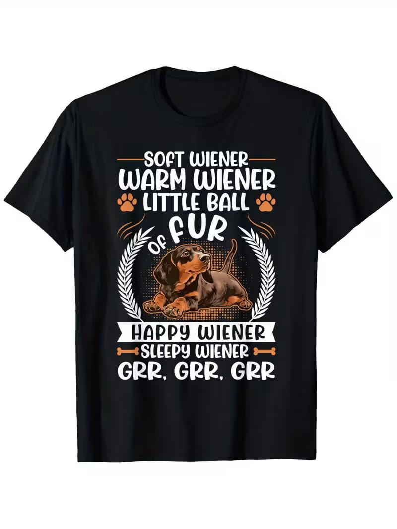 Dachshund Soft Wiener Warm Wiener Weiner Doxie Dog Lover T-Shirt International P 3XL