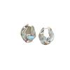 Strong Push Love French Exquisite Small Croissant Earrings Cold Wind Twist Circle Retro Fashionable Lazy Earrings
