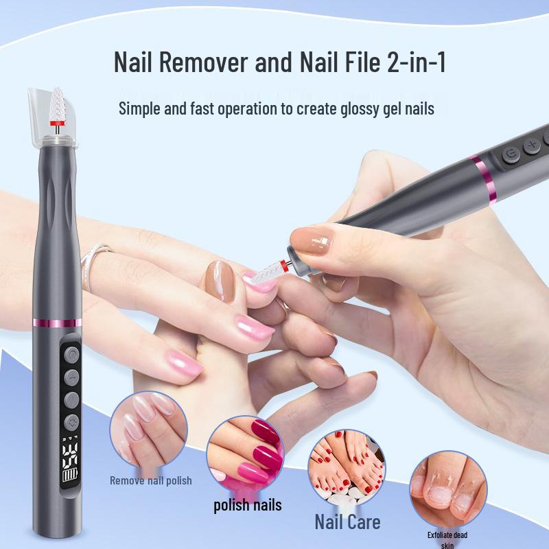 Electric Nail Art Grinding Machine with Curing Lamp – Nail Grinder and Remover