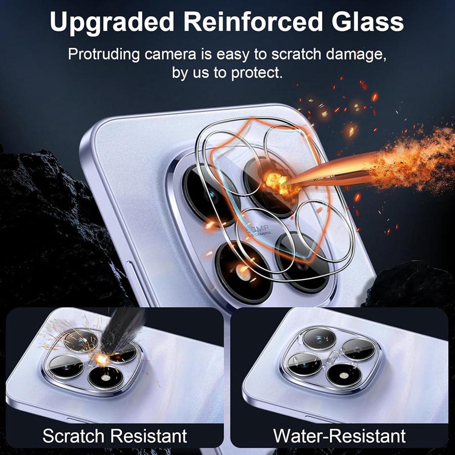 3 Pcs Tempered Glass Lens Camera Film for Redmi Note 15 4G 5G Redmi Note 15 Pro 4G 5G Note 15 Pro+ Plus 5G 9H Hardness Lens 3 Pack Redmi Note15