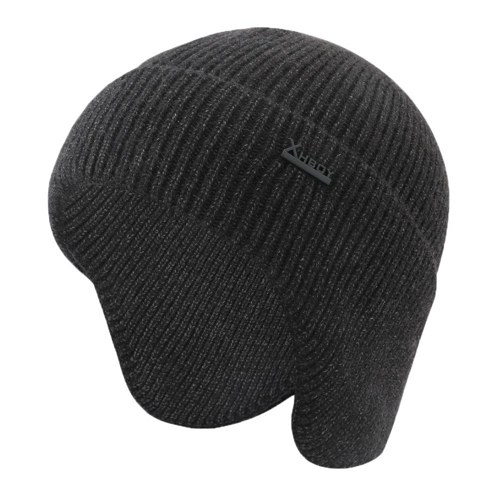 

Зимняя шапка Теплая, толстая вязаная шерстяная шапка для улицы, для велоспорта, согревающая уши шапка-бини, не на флисовой подкладке, шапка-бини с капюшоном one size fits all